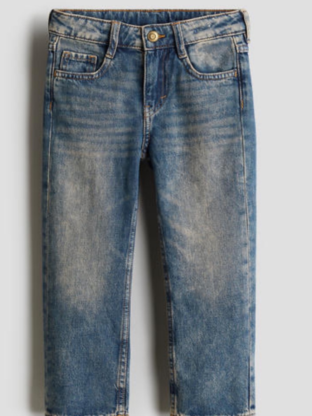 H&M Light Blue Washed Kids Straight Leg Jeans 7-8Y